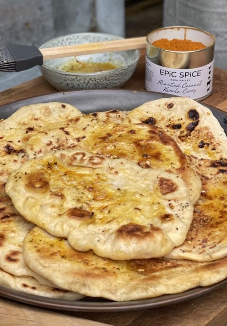 Epic Spice Roasted Kerala coconut Curry naan Bread recipe